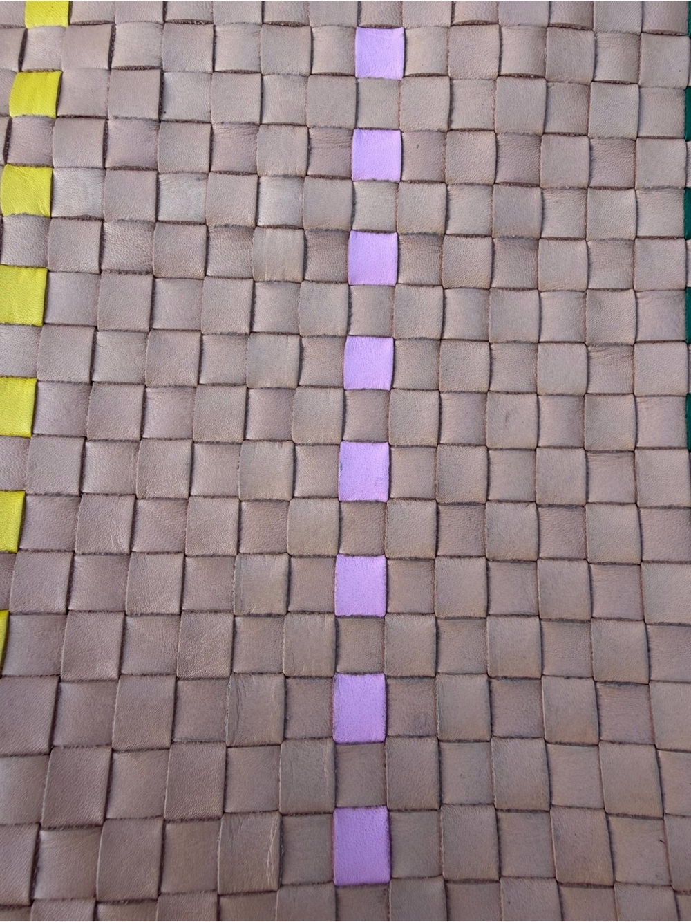 Clare V. Grande Fanny- bisque woven checker - Picture 10 of 15